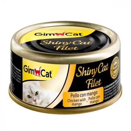 Shiny Cat Kıyılmış Tavuk Fletolu Mangolu Kedi Konservesi 70 Gr